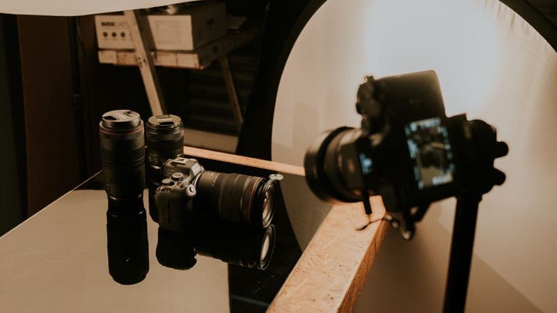 Product photography studio setup for a D2C brand